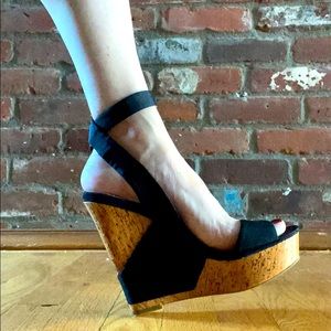 BCBG Ankle Wrap Wedges